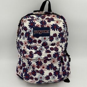 VTG Rare! JanSport Backpack Book Bag Corduroy Floral Flower Print School 80s 90s